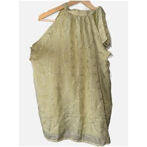 DAZY- Lime halter top with neck tie size medium